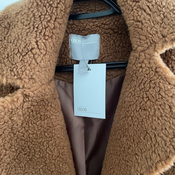 Brand new Asos Teddy Coat Brown - Picture 3 of 3